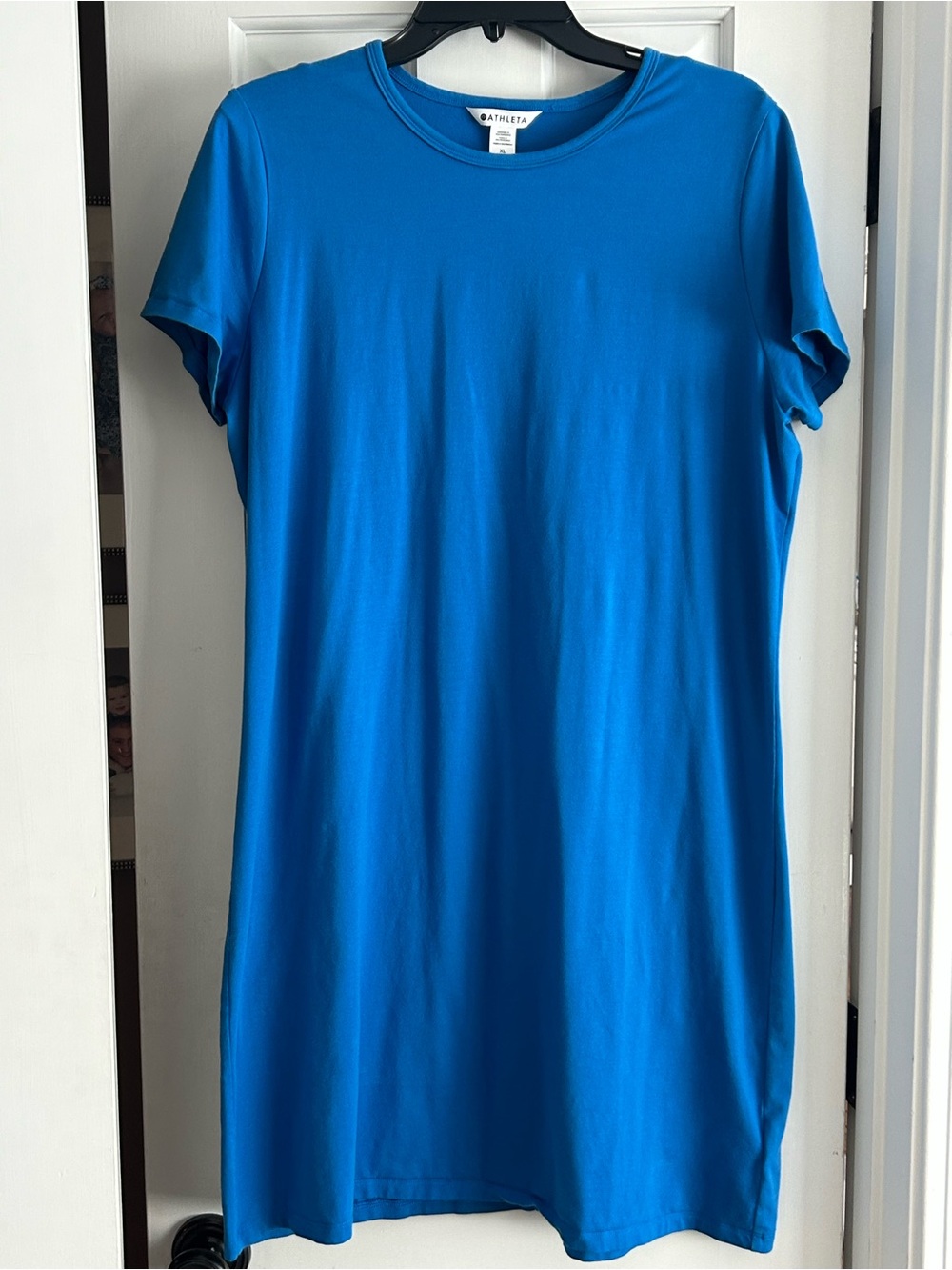Athleta Bright Blue T-Shirt Dress - Picture 1 of 5